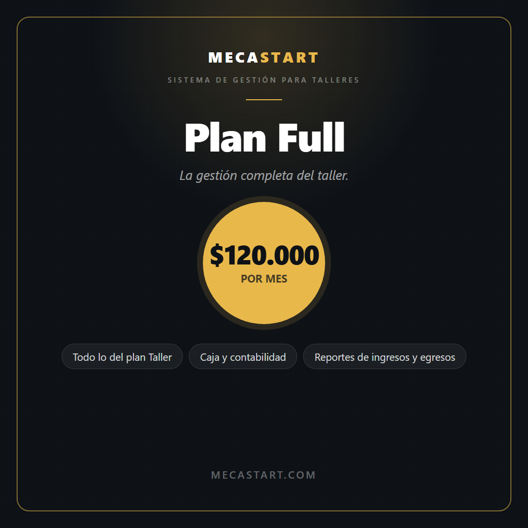 MECASTART Gestión — Plan Full (1 mes)